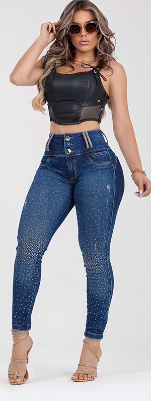 Cortinas de jeans para mulheres com elevação de bunda Xpress 