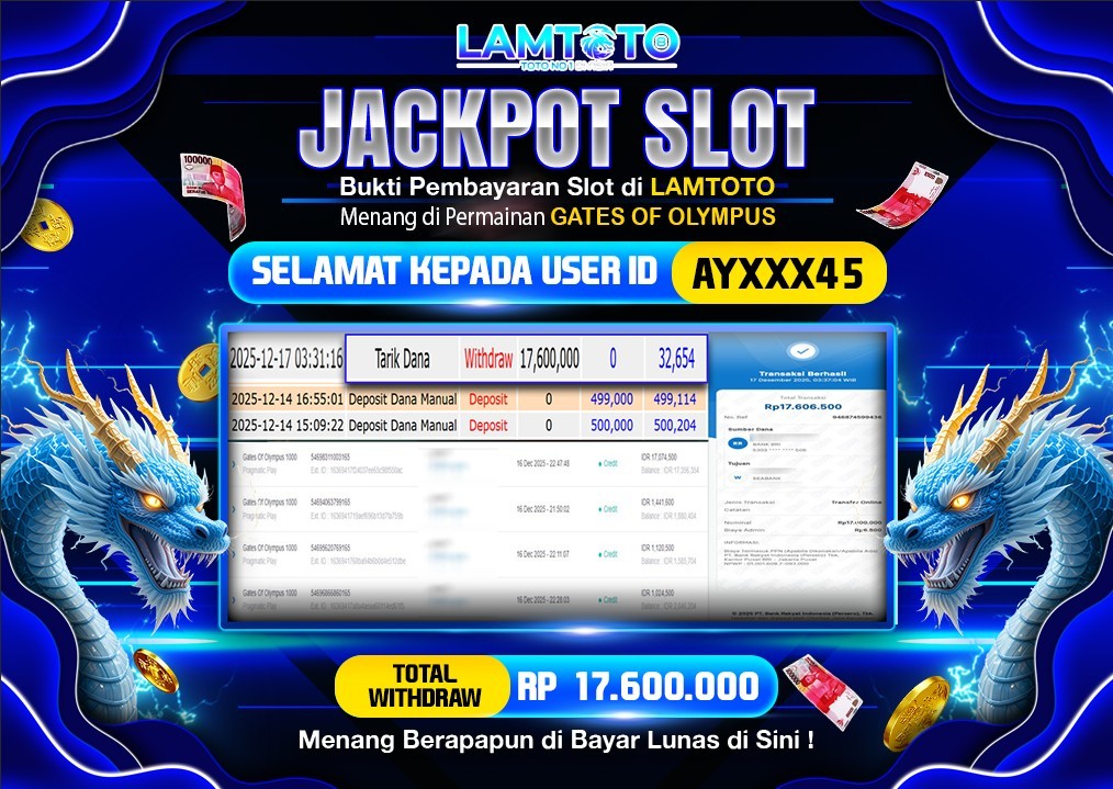 BUKTI JACKPOT LUNAS LAMTOTO