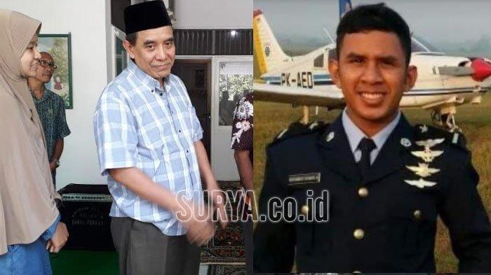 Salman Alfarisi (kanan) yang menjadi korban jatuhnya pesawat Cessna 172 dan sang ayah (kiri