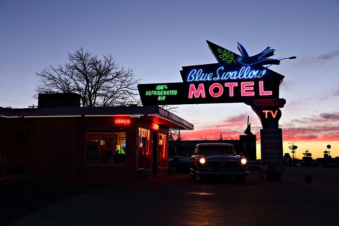 Salah satu bangunan motel legendaris yang ada di Route 66, Amerika Serikat.