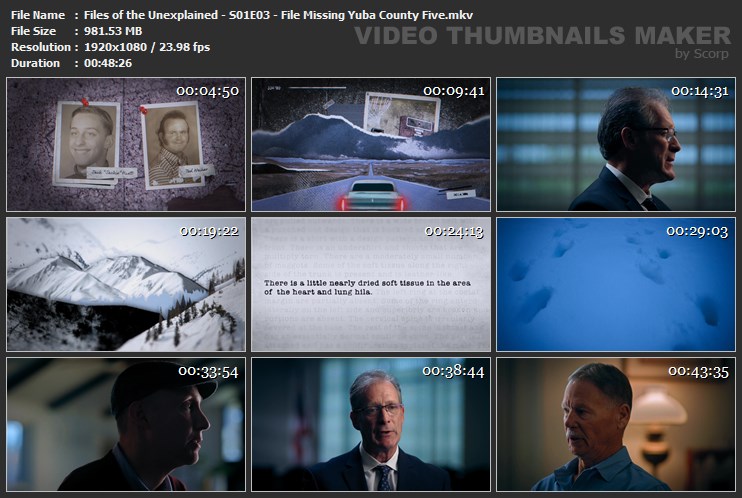 Files of the Unexplained - S01E03 - File Missing Yuba County Five.mkv