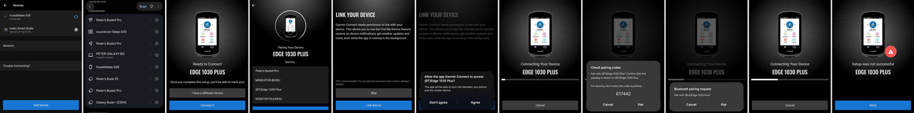 Edge 1030 Connect issue