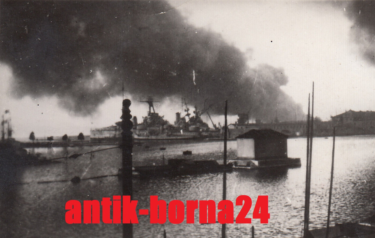 4x Fotos KM Soldat Unternehmen Lila Toulon 1942 Vichy Flotte Schiffe France #116 (1)