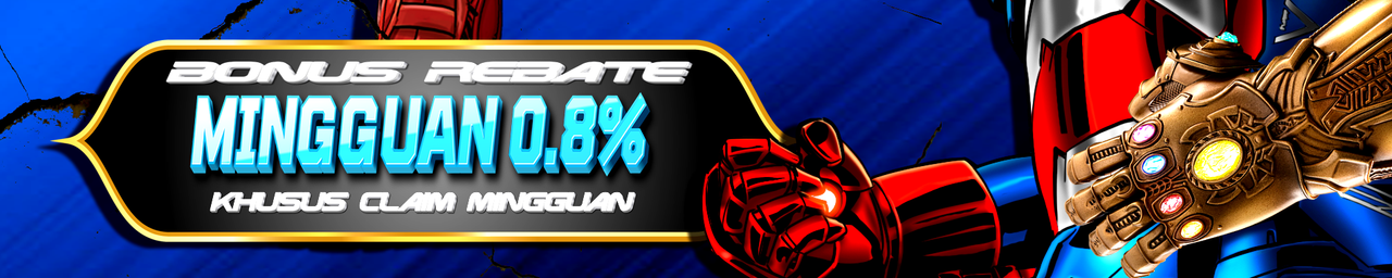 BONUS REBATE MINGGUAN 0.8% TANPA BATAS