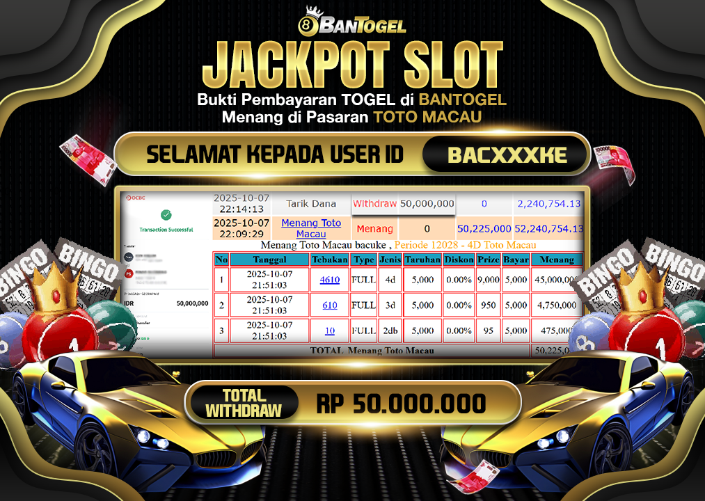 BUKTI JACKPOT LUNAS BANTOGEL