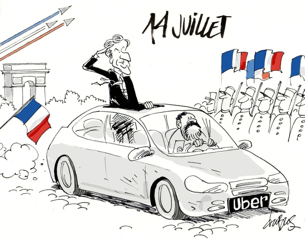 14 juillet Macron uber