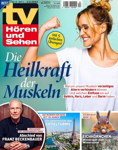 Cover: Tv Hoeren und Sehen Fernsehzeitschrift No 04 vom 19  Januar 2024