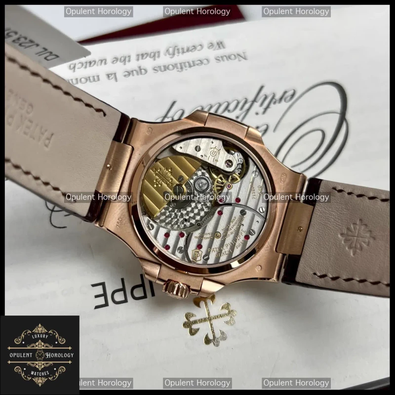 Patek Philippe Nautilus 5724R Replica Gold Plated Ruby Watch 40mm