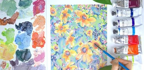 Oil Painting: Learn to Paint Colorful Impressionistic Flowers