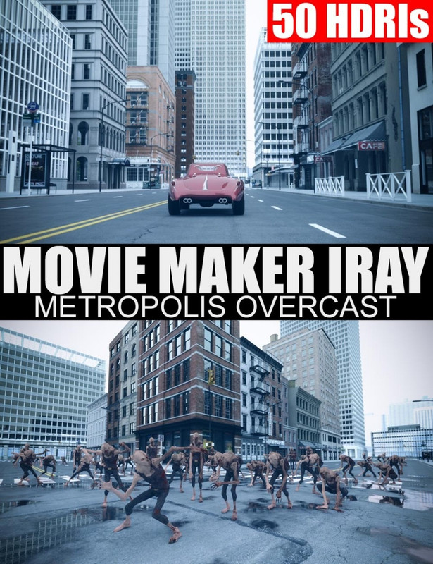 50 HDRIs - Movie Maker Iray - Metropolis Overcast