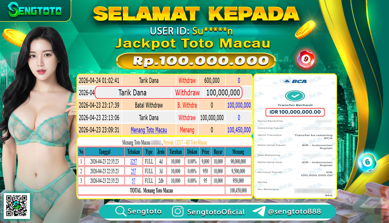 BUKTI PEMBAYARAN TOGEL TOTO MACAU