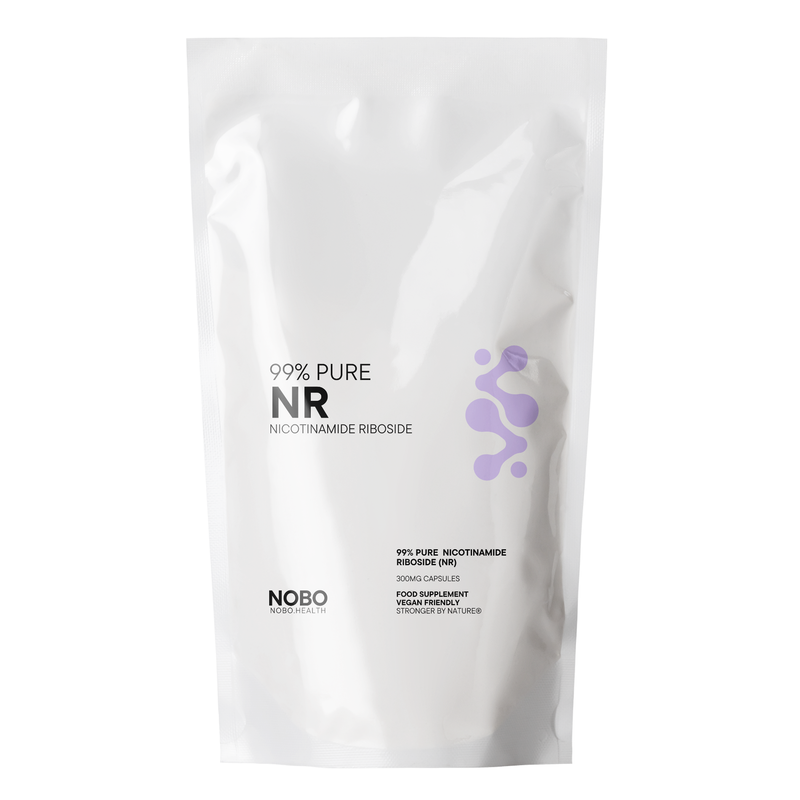 Image Nicotinamide Riboside Capsules In A White Pouch by NoBo