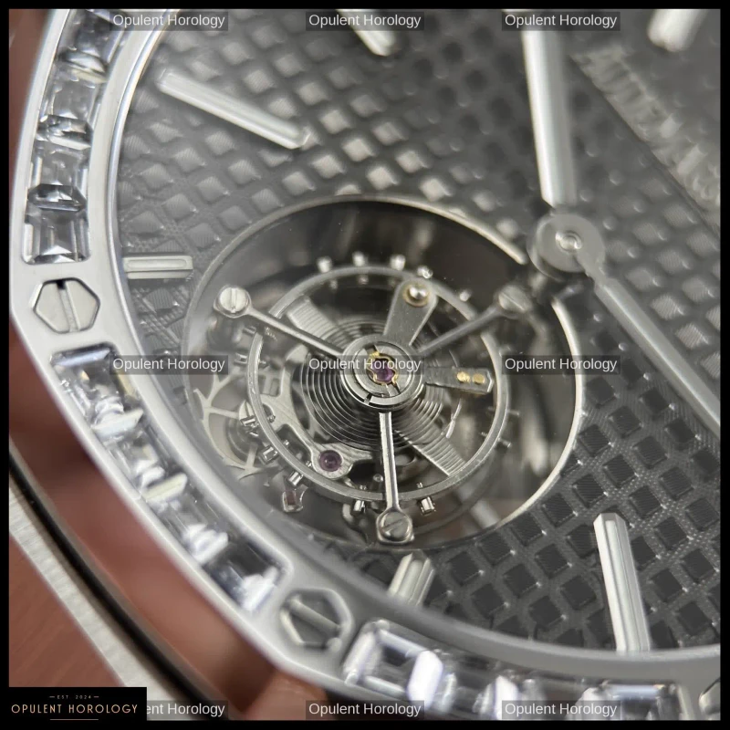 Audemars Piguet Royal Oak Flying Tourbillon 26730BC Baguette Diamond Gray Dial 41mm