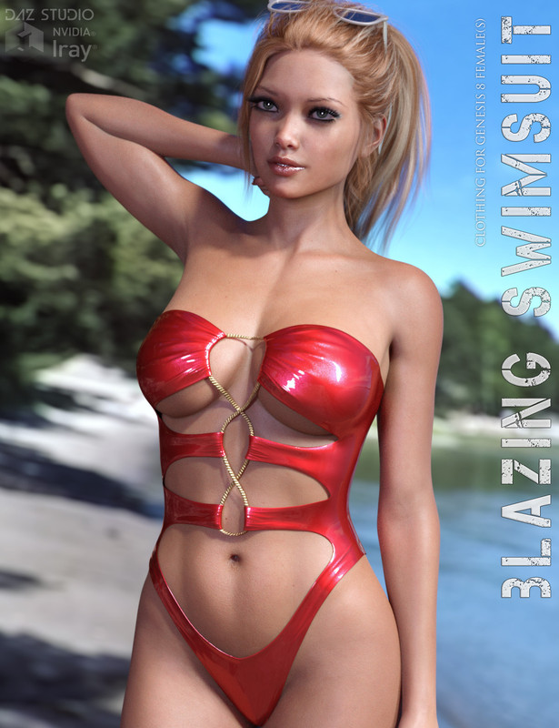 Blazing Swimsuit for Genesis 8 Females