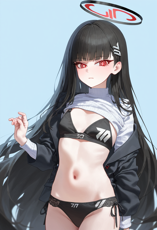 depth of field, 1girl, rio (blue archive), {{{adapted costume}}}, {flat chest},  s-3574464910