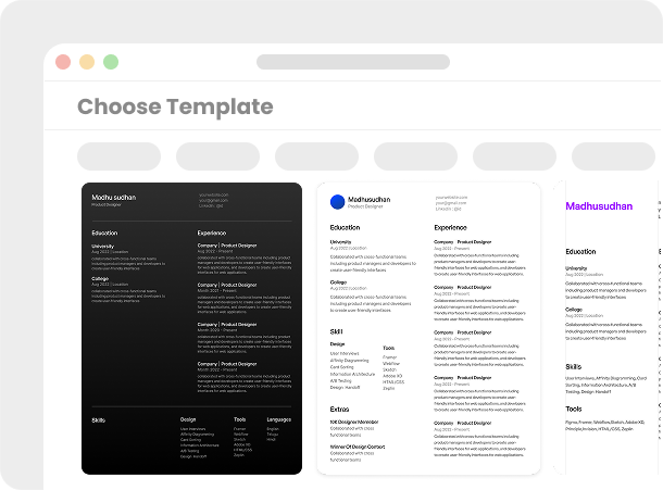Step one pick a template