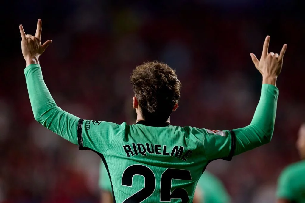Rodrigo Riquelme of Atletico de Madrid celebrates after scoring his team's second goal