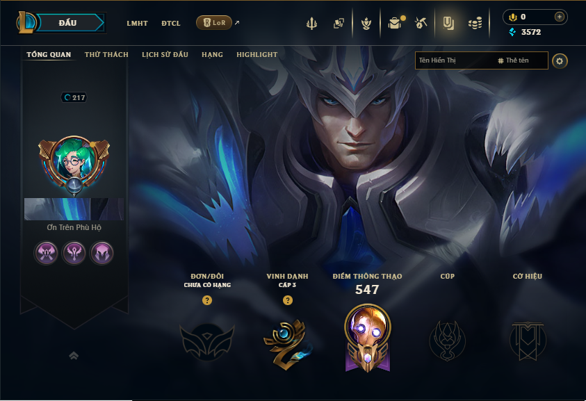 Acc LMHT # - Không Khung