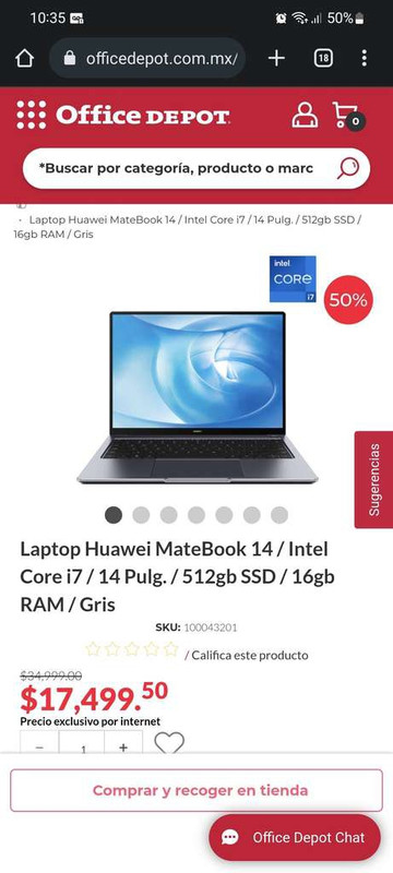 Office Depot Laptop Matebook 14 Core i7 11th 