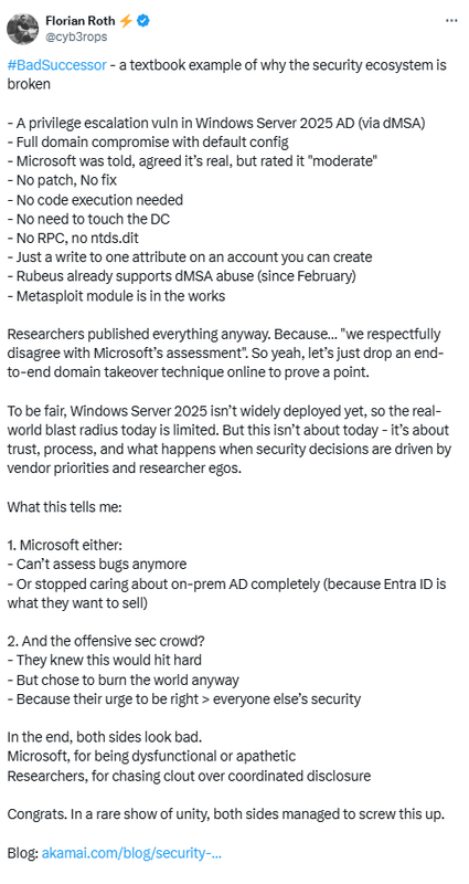 Thoughts on BasSuccessor 