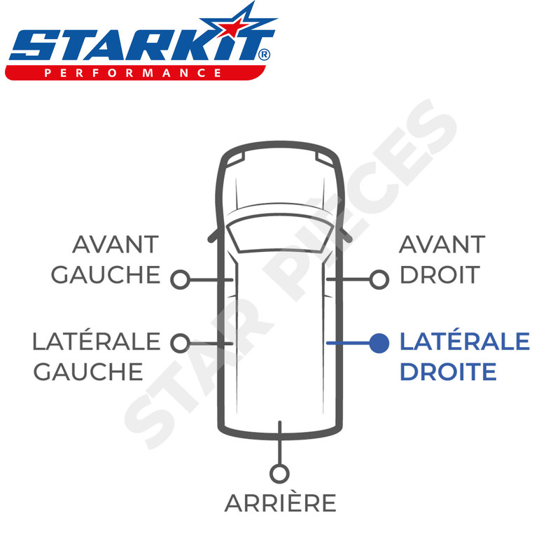Poignée De Porte Extérieure Latérale Coulissante Droite Pour Citroën Berlingo I Et Peugeot Partner I (1996-2008) - Réf. 9101P8