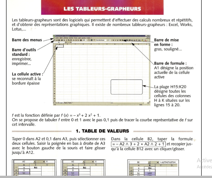 les tableurs grapheurs