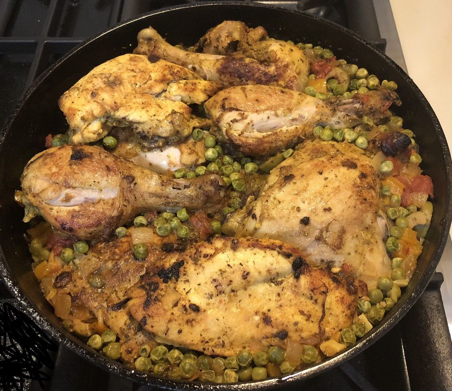 Let's make some Puerto Rican inspired chicken and rice. Recipe now in ...