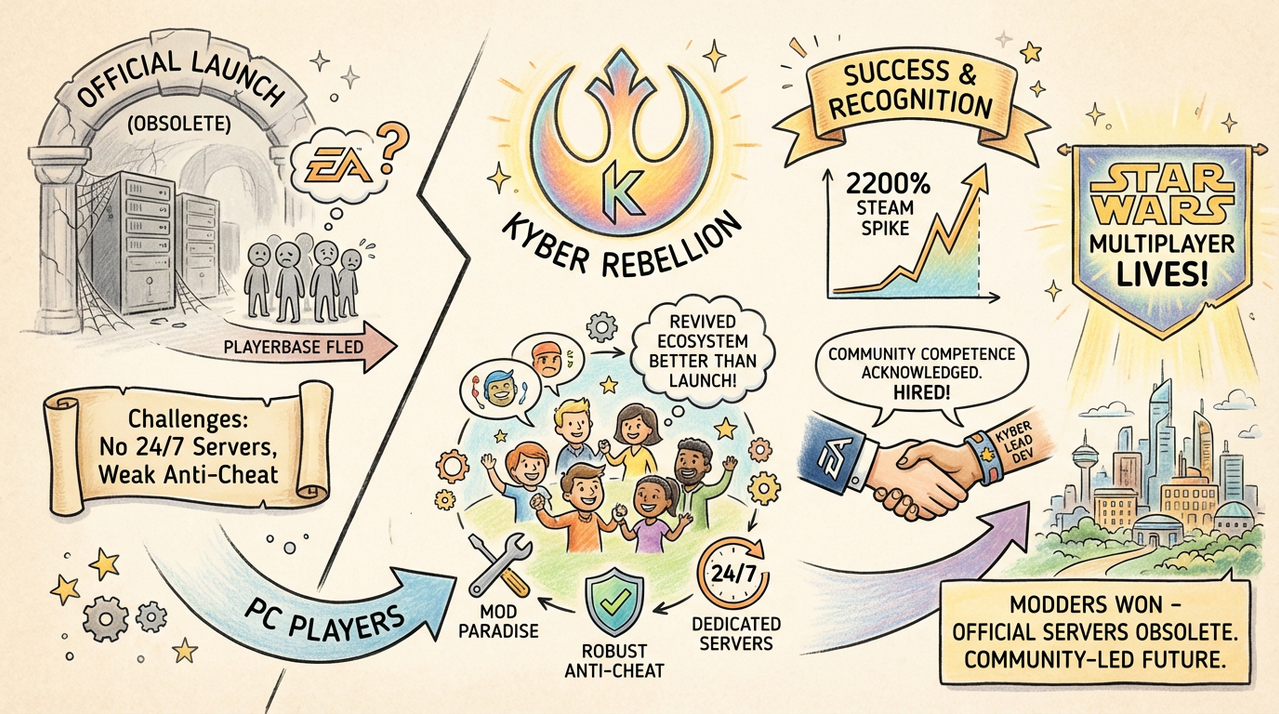 Star Wars Battlefront 2 multiplayer match with custom modded content