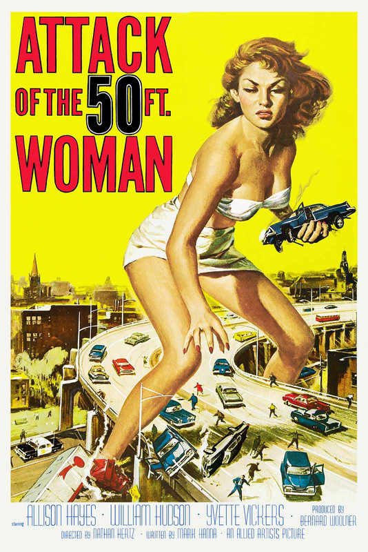 Vintage Sci-Fi Movie Poster 1950s ATTACK OF THE 50 FOOT WOMAN ...