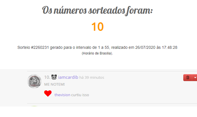 sorteado