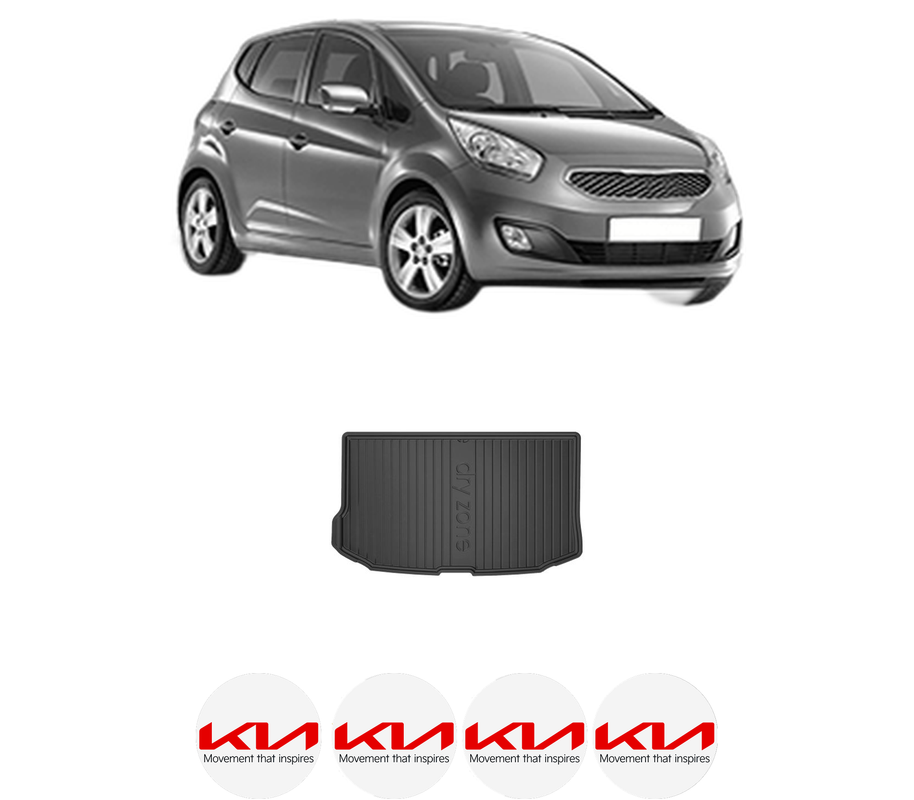 Tavita Portbagaj KIA VENGA (YN) din 2010-2019, Protectie Portbagaj Auto, 4x Stickere auto cu KIA