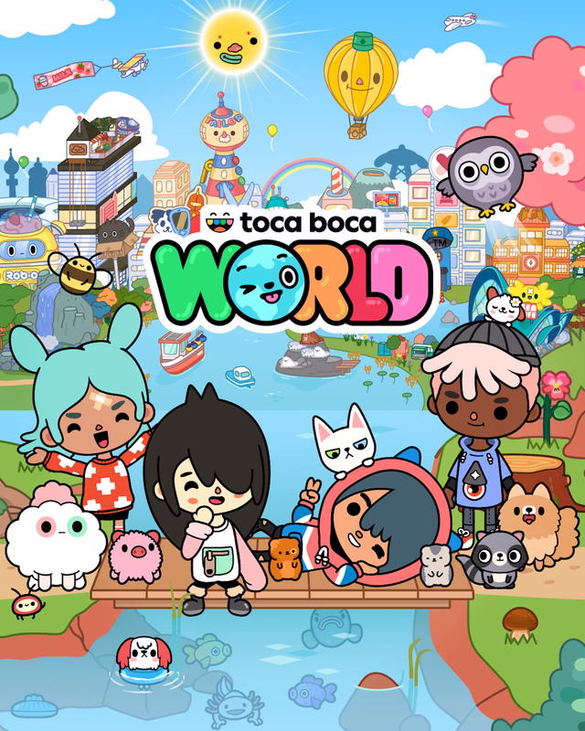 Toca Life World Game Cover - Kids playing and building