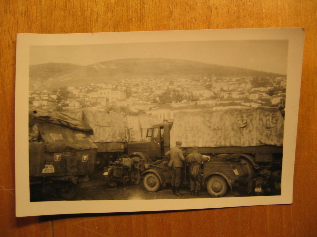 1943 altes Foto Wehrmacht LKW Krad Kübelwagen Gr