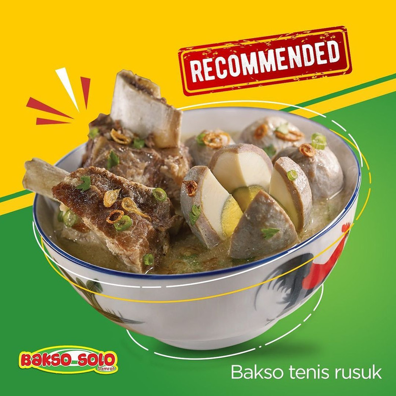 Bakso Tenis Rusuk, Bakso Solo Samrat.