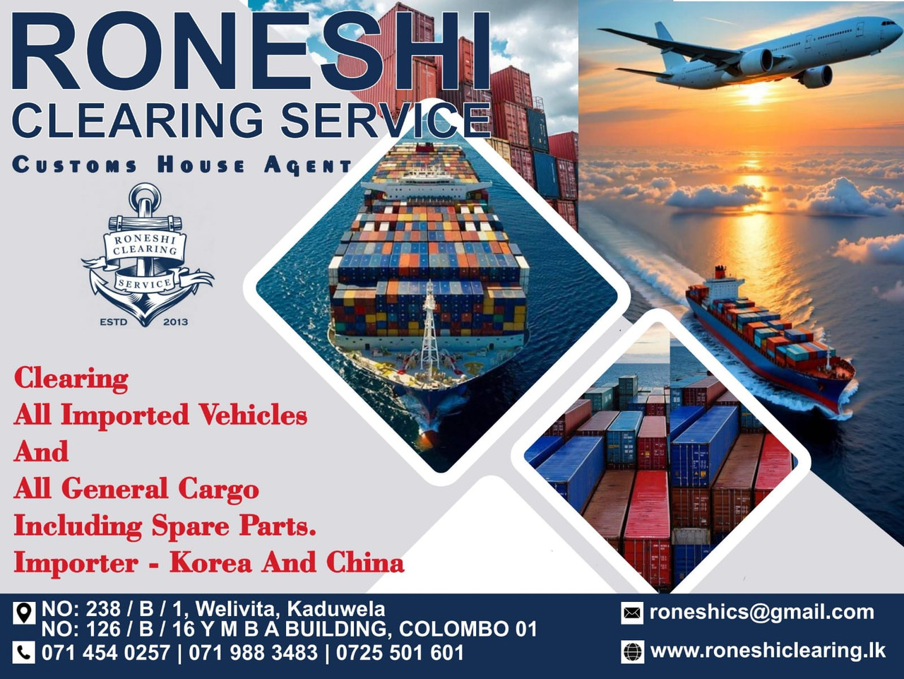 RONESHI Clearing Services - customs and logistics