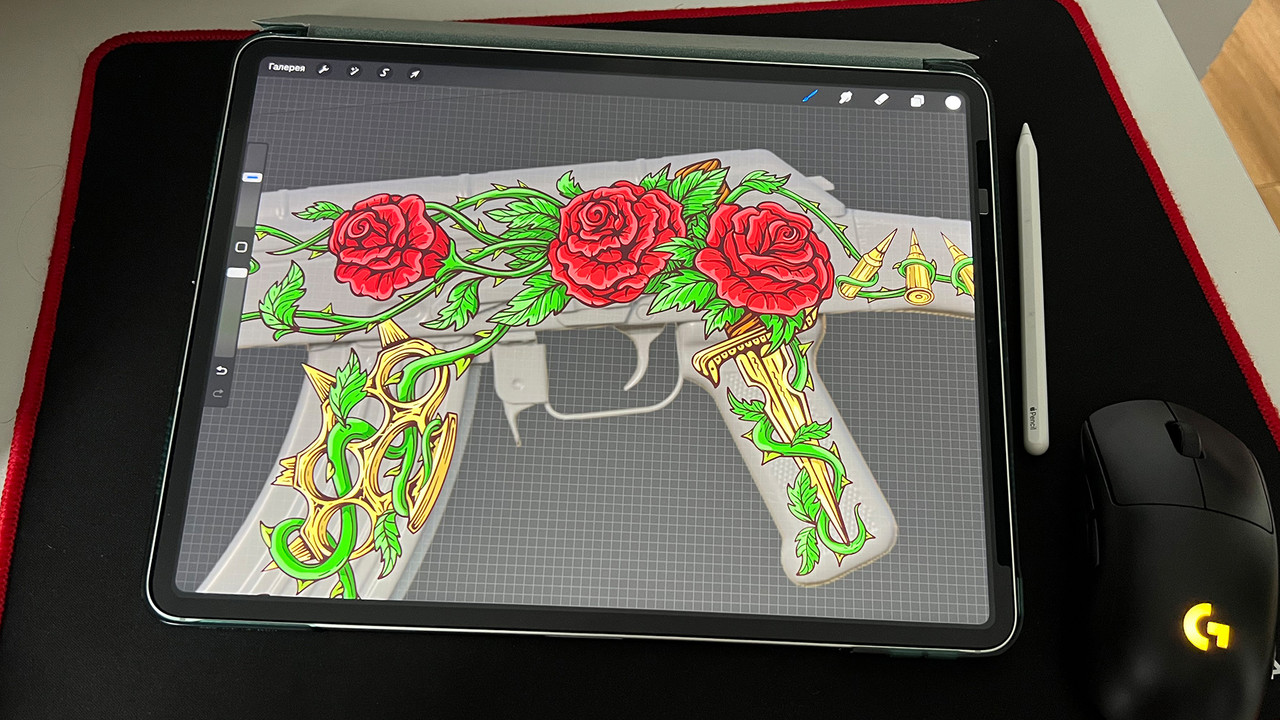 Steam Workshop::AK-47 | Roses and Guns