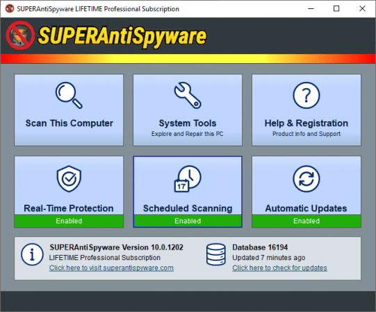 SUPERAntiSpyware Professional X 10.0.1216 (x64) Portable