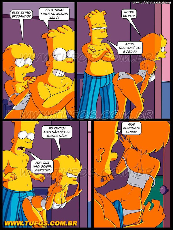 Os Simptoons Espiando Atrás da Porta