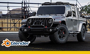 BLENDER - Creating Jeep Gladiator Rubicon from A to Z (2023-04)