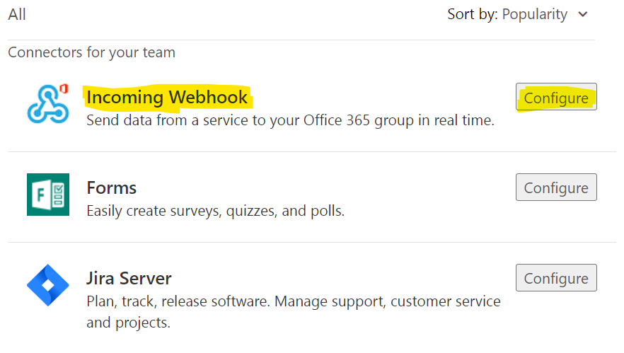 incoming webhook