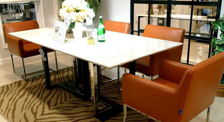 Echo Marseille Dining with 6 Keeler Chair