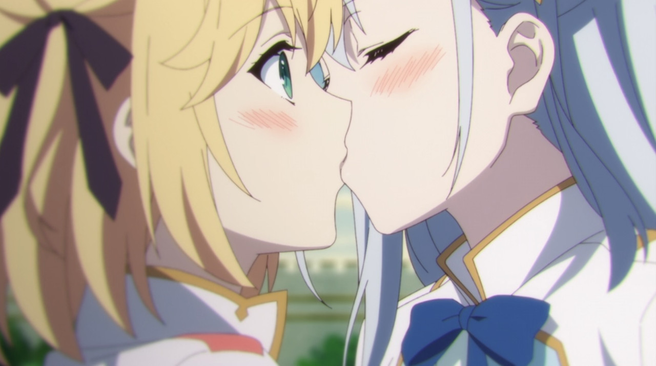 ACTUAL YURI KISS - - Tensei Oujo to Tensai Reijou no Mahou Kakumei 