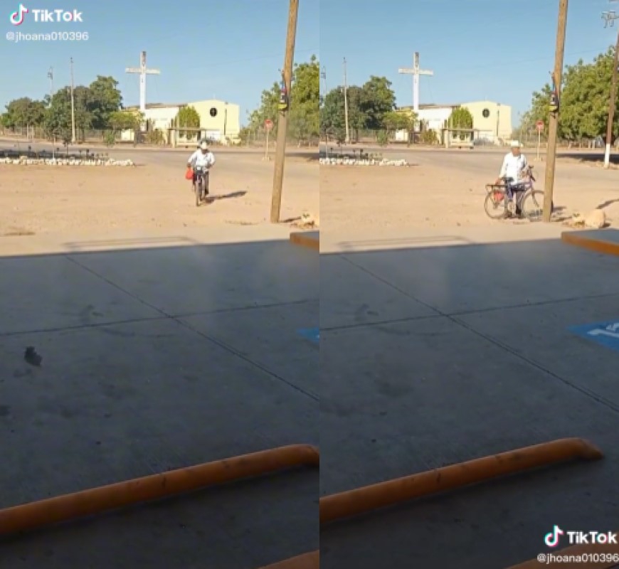 Abuelito llevando loche todos los días a su nieta es conmovedor