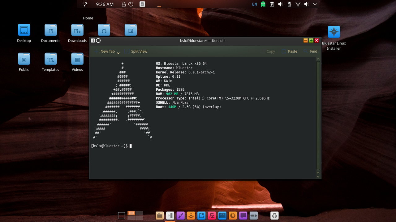 Bluestar Linux 6.0.1 screenshot