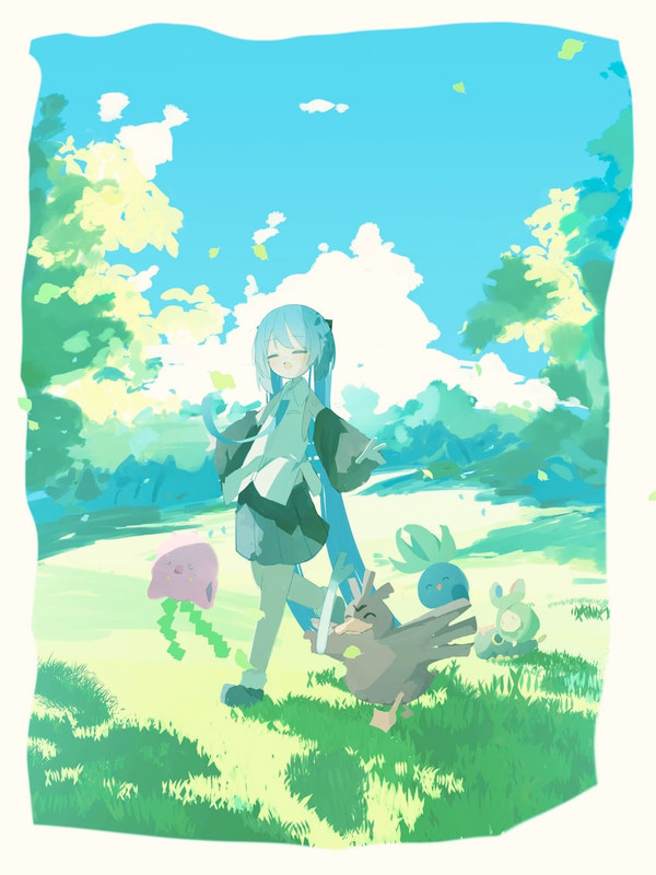 hatsune-miku-oddish-hoppip-budew-caterpi