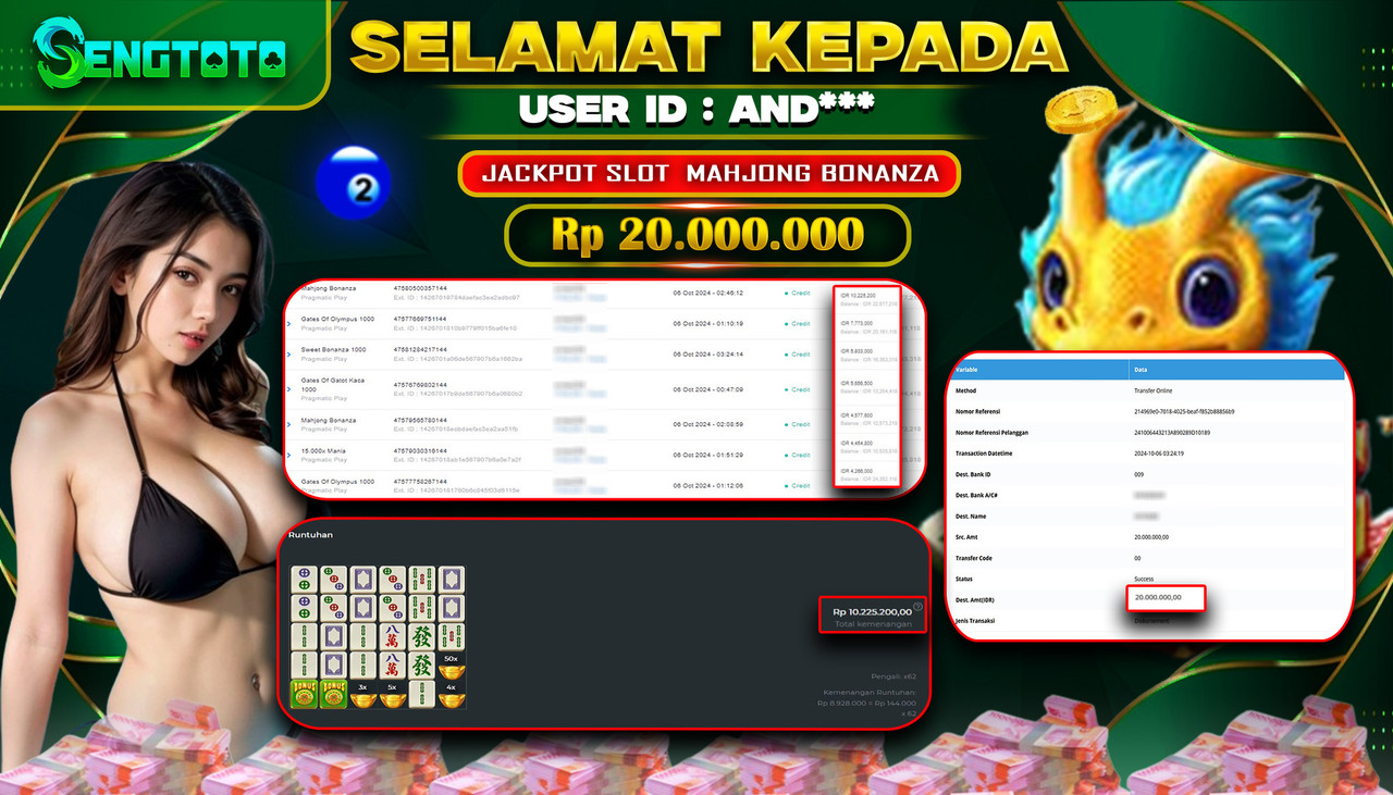 BUKTI PEMBAYARAN SLOT MAHJONG BONANZA