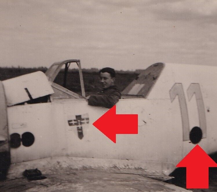 Foto,Me 109,JG 21,JG 54,Kennung,Maling,Wappen,Jäger,Nr. 11,Flugzeug,Ass,Teuffel (2)