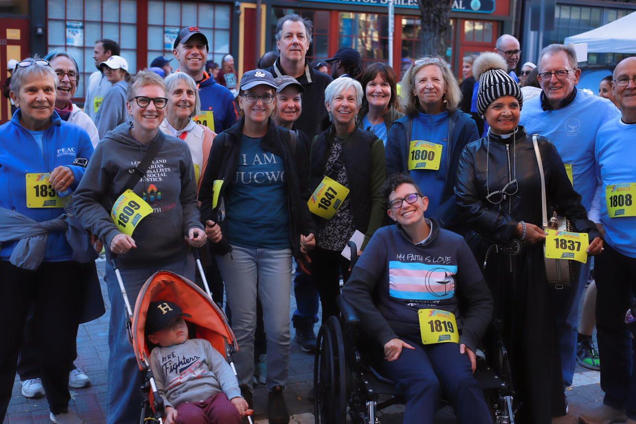 Revolutionary Mile participants in downtown Trenton