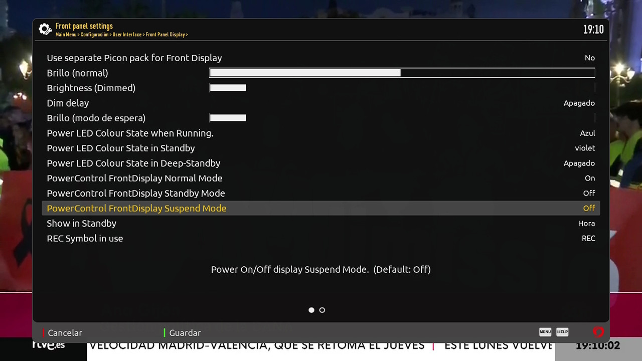 power off otra imagen (openbh)