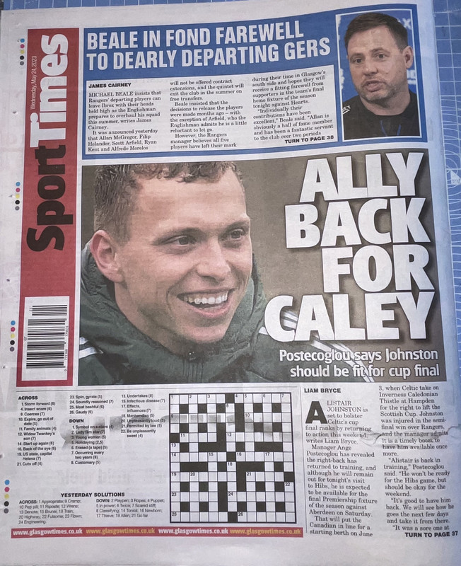 Back Pages Wednesday's Back Pages 20 images